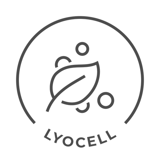 rundes Icon der Marke Awearable in grauer Schrift auf weißem Grund für die Faser Lyocell